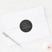 Sticker Rond Simple mignon noir Coeurs Noirs savon fait main (Enveloppe)