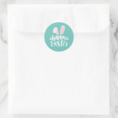 Sticker Rond Simple Mignonne Lapin Oreilles Joyeuses Pâques | S (Sac)