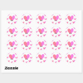 Sticker Rond SIMPLE MINIMAL.CUTIE AJOUTER NOM BÉBÉ lettre Jeter (Feuille)