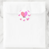 Sticker Rond SIMPLE MINIMAL.CUTIE AJOUTER NOM BÉBÉ lettre Jeter (Sac)