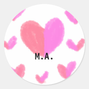 Sticker Rond SIMPLE MINIMAL.CUTIE AJOUTER NOM BÉBÉ lettre Jeter