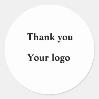 Sticker Rond Simple minimal elegant custom logo here company th