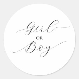Sticker Rond Simple minimal moderne Script Sexe Reveval Party