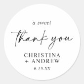 Sticker Rond Simple minimaliste et moderne | MARIAGE (Devant)