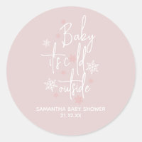 Simple minimaliste hiver moderne bébé fille douche