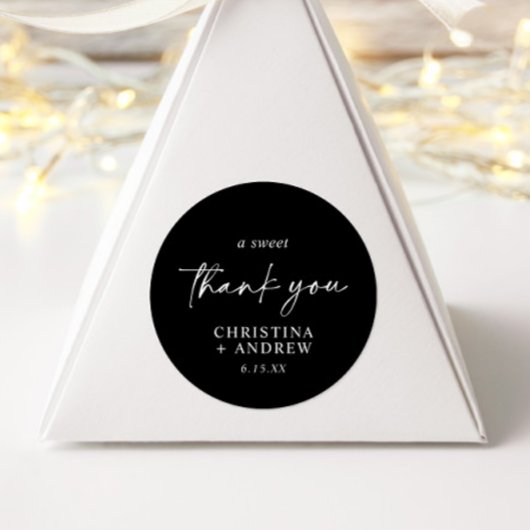 Sticker Rond Simple Minimaliste & Moderne | Mariage 