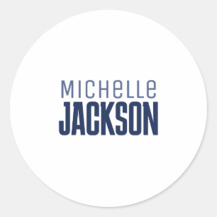 Sticker Rond Simple minimaliste Moderne Votre Nom Message