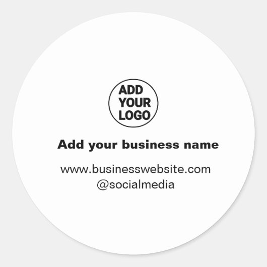 Sticker Rond simple minimum ajouter votre logo/conception perso (Devant)