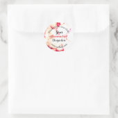 Sticker Rond simple minimum ajouter votre logo/design ici marbr (Sac)