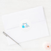 Sticker Rond Simple minimum ajouter votre nom texte place ville (Enveloppe)