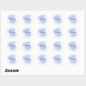 Sticker Rond simple minimum ajouter votre photo texte merci eau (Feuille)
