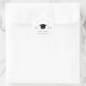 Sticker rond simple minimum de graduation (Sac)