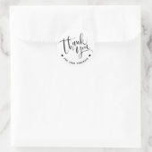 Sticker Rond Simple Modern script business merci (Sac)