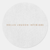 Sticker Rond Simple moderne Linge gris clair "look" (Devant)