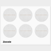 Sticker Rond Simple moderne Linge gris clair "look" (Feuille)