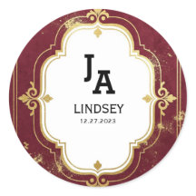 Simple Moderne Minimaliste Mariage Classique Rond