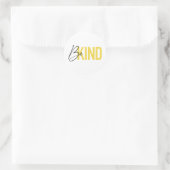 Sticker Rond Simple, moderne, urbain cool design dynamique Be K (Sac)