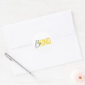 Sticker Rond Simple, moderne, urbain cool design dynamique Be K (Enveloppe)