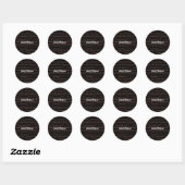 Sticker Rond Simple monogramme ajouter votre nom lettre man min (Feuille)