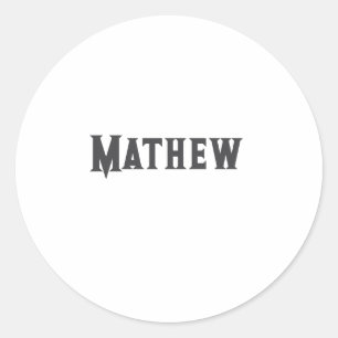 Sticker Rond simple monogramme de lettre initiale ajoutez votre