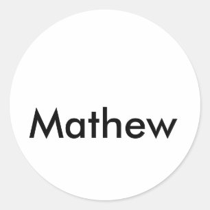 Sticker Rond simple monogramme initiale lettre ajoutez votre no