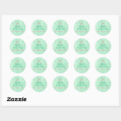 Sticker Rond Simple Noël (Feuille)