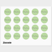 Sticker Rond Simple Noël Country Vert (Feuille)