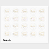 Sticker Rond Simple Notre premier Noël Newlyweds Gold White (Feuille)