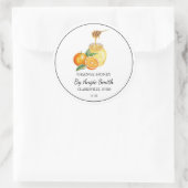 Sticker Rond Simple Orange Infused Honey Label (Sac)
