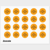 Sticker Rond Simple Orange Moderne Gras Et Éclatant (Feuille)