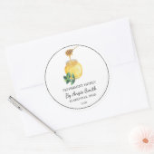 Sticker Rond Simple Peppermint Infused Honey Label (Enveloppe)