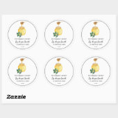 Sticker Rond Simple Peppermint Infused Honey Label (Feuille)