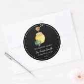 Sticker Rond Simple Peppermint Infused Honey Label (Enveloppe)