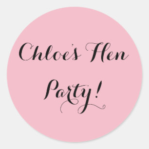 Sticker Rond Simple personnalisation Hen Do