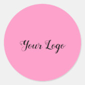 Sticker Rond simple personnalisé bleu violet noir feuilles ajou (Devant)