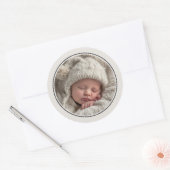 Sticker Rond Simple Photo Template Personalized Frame (Enveloppe)