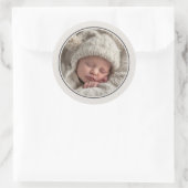 Sticker Rond Simple Photo Template Personalized Frame (Sac)