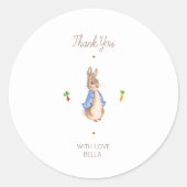 Sticker Rond Simple Pierre le lapin (Devant)