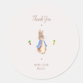 Sticker Rond Simple Pierre le lapin (Devant)