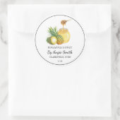 Sticker Rond Simple Pineapple Infused Honey Label (Sac)