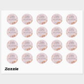 Sticker Rond Simple Pink Vanilla Extract and Instructions (Feuille)