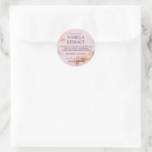 Sticker Rond Simple Pink Vanilla Extract and Instructions (Sac)