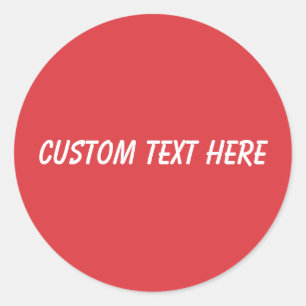 Sticker Rond Simple Populaire solide rouge