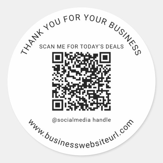 Sticker Rond Simple Professional Business (Devant)