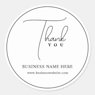 Sticker Rond Simple Professional Merci Business