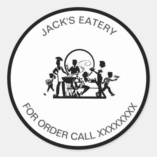 Sticker Rond simple restauration (Devant)