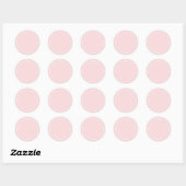 Sticker Rond Simple rose avec bordure blanche (Feuille)