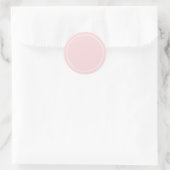 Sticker Rond Simple rose avec bordure blanche (Sac)