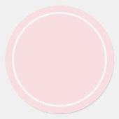 Sticker Rond Simple rose avec bordure blanche (Devant)
