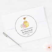 Sticker Rond Simple Rose Infused Honey Label (Enveloppe)